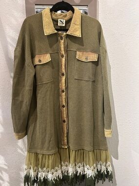NWOT Jaded Gypsy In The Moment Duster in Olive  Size SM/MD